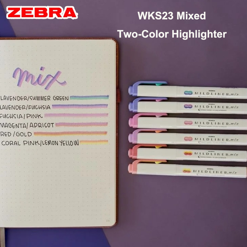 Zebra Pen Mildliner - أقلام تحديد مزدوجة الألوان من زيبرا