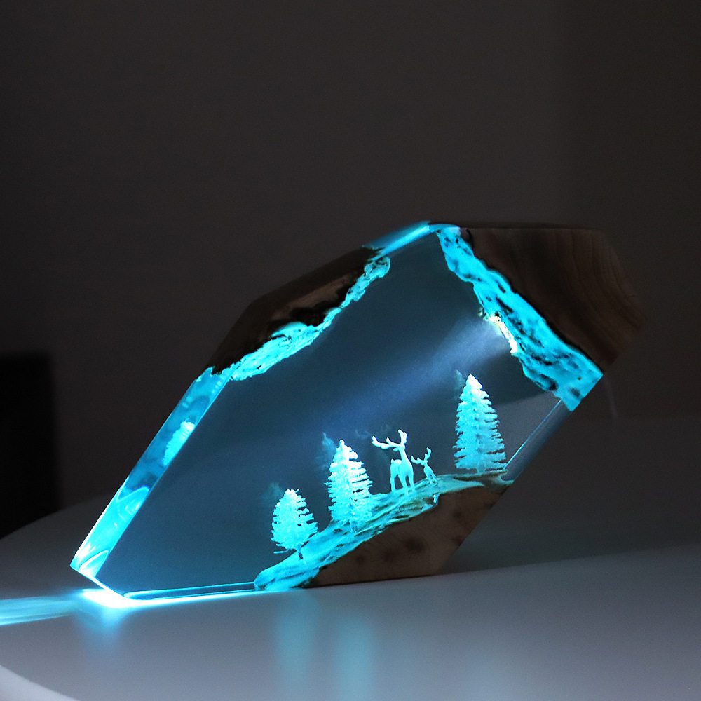Crafting Resin - زينة مكتبية فنية شخصية مضيئة بتصميم