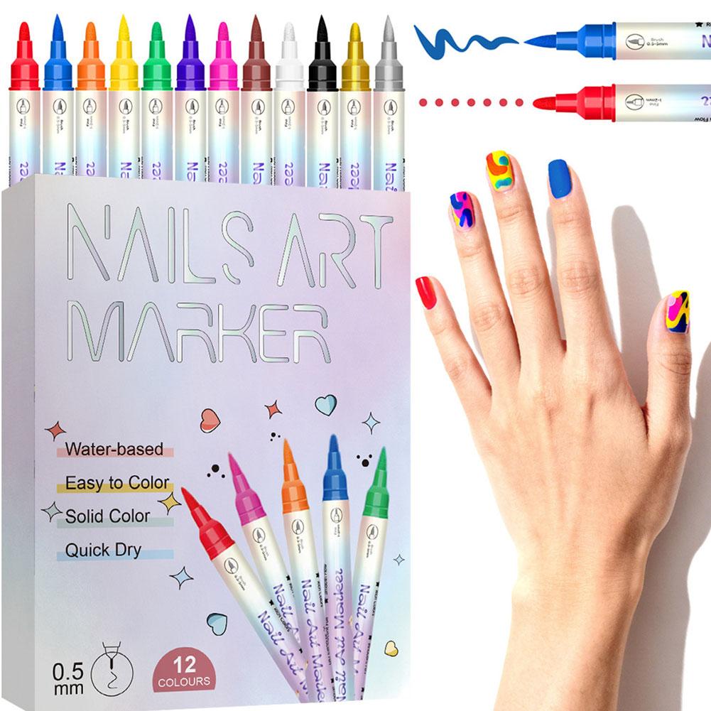 Copic Marker Sketch - أقلام تلوين الأظافر بـ 12 لونًا،