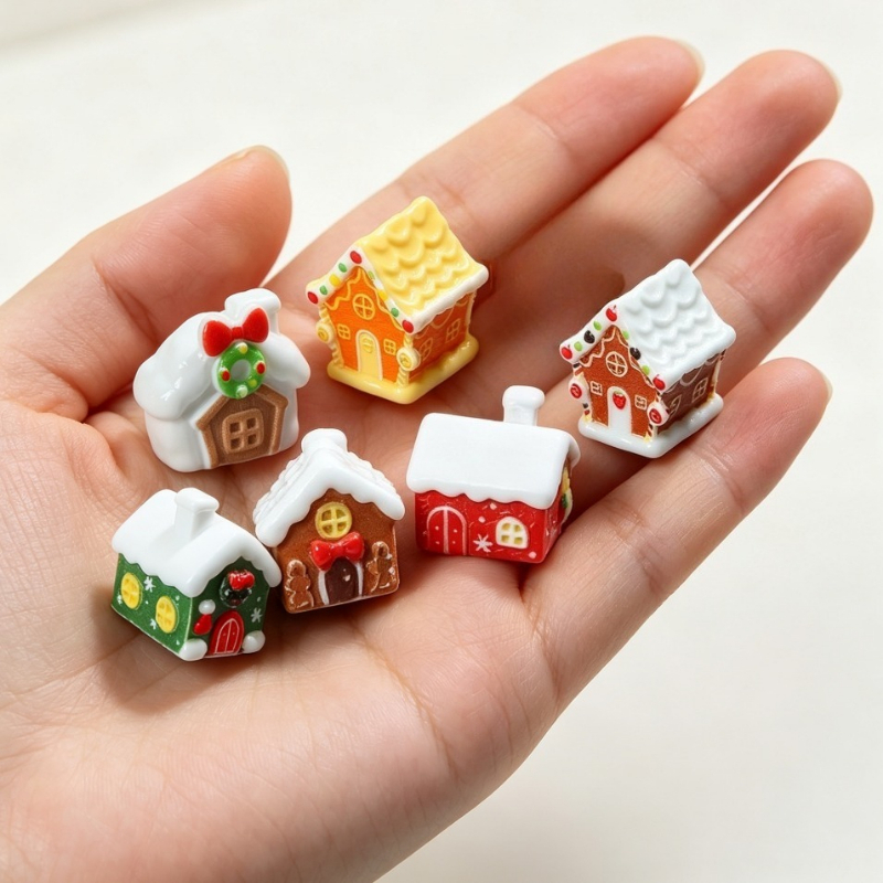 6 قطع من زينة بيت الزنجبيل الم - مراجعة Crafting Resin وسعره