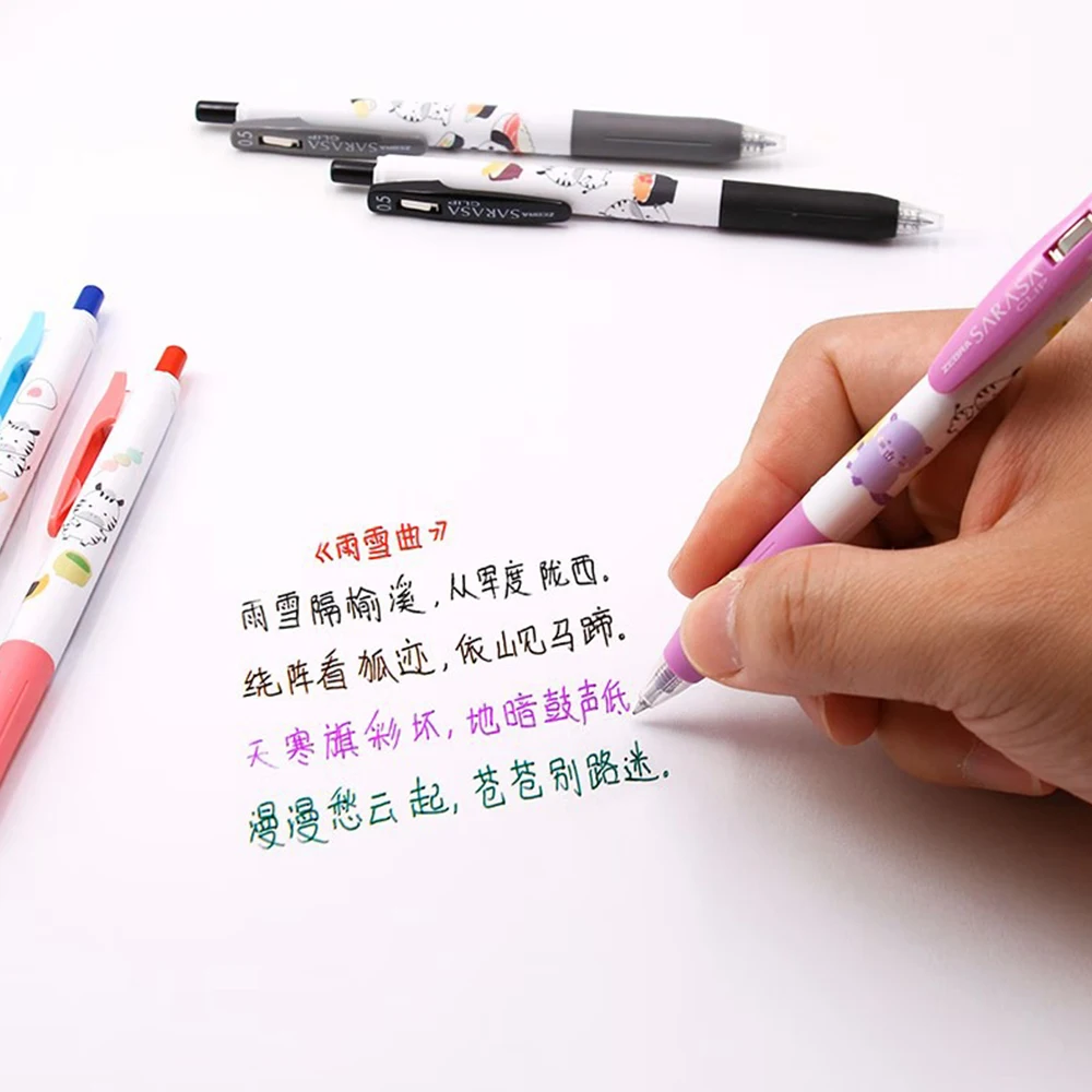 5 قطعة زيبرا اليابان اللون جل  - مراجعة Zebra Pen Mildliner وسعره