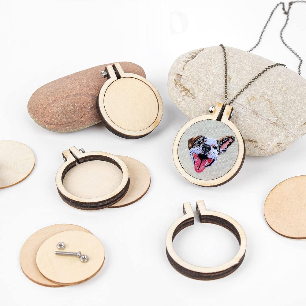 حلقة خشبية مطرزة صغيرة ، دائري - مراجعة Wood Ring Blank وسعره